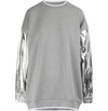 MAISON MARGIELA Metallic sleeve sweatshirt,S51GU0033 S25322 854M