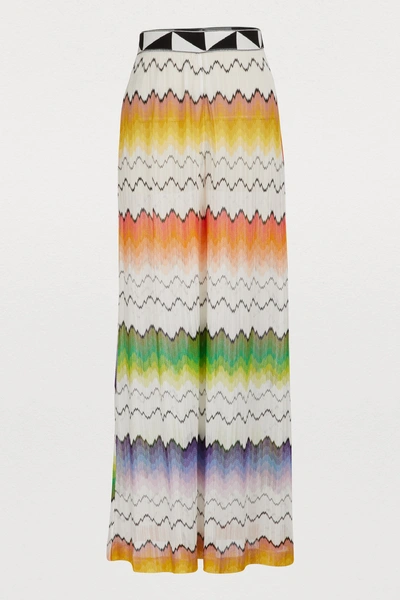 Missoni Zigzag Mesh Pull-on Coverup Pants In Multicoloured