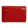 BALENCIAGA RED MINI VILLE WALLET