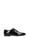 LANVIN BLACK PATENT LEATHER LACES,10792670