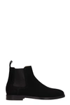 LANVIN BLACK SUEDE CHELSEA ANKLE BOOTS,10792669