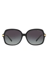 Michael Kors Adrianna Square-frame Sunglasses In Black/ Gold/ Black Gradient