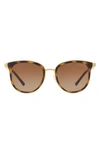 Michael Kors 54mm Round Sunglasses In Brown Gradient