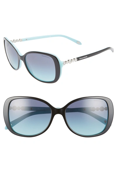 Tiffany & Co 55mm Gradient Butterfly Sunglasses In Black/ Blue Gradient