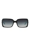 TIFFANY & CO 55MM SQUARE SUNGLASSES,TF4047B