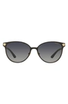 Versace 57mm Gradient Cat Eye Sunglasses In Black/ Gold/ Black Gradient
