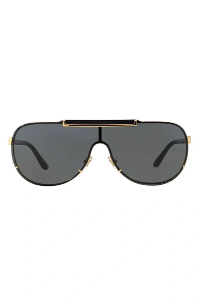 Versace 40mm Shield Sunglasses In Grey