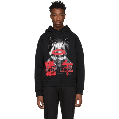 Dsquared2 Year Of The Pig Graphic Hoodie In Black