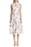 MALENE ODDERSHEDE BACH FLORAL JACQUARD MIDI DRESS,RS1922B