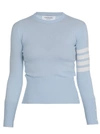 Thom Browne Blue Classic Crewneck Short Pullover In Light Blue