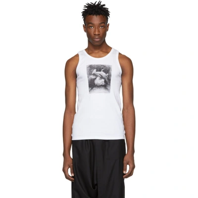 Ann Demeulemeester Graphic Print Tank Top - 白色 In White