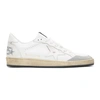 GOLDEN GOOSE GOLDEN GOOSE WHITE AND GREY BALL STAR SNEAKERS