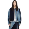 SACAI SACAI BLUE VELVET DENIM X UNCUT JACKET