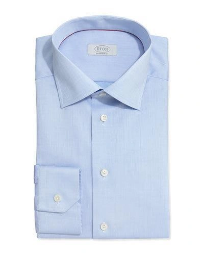 Eton Contemporary Fit Twill Dress Shirt In Light/ Pastel Blue