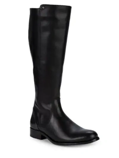 Frye Billy Tall Leather Western Boots In Black Leather