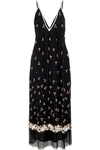 ANTIK BATIK ANTIK BATIK WOMAN TAHIRA BEAD-EMBELLISHED GEORGETTE MAXI SLIP DRESS BLACK,3074457345619945670