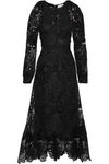 ANTIK BATIK ANTIK BATIK WOMAN LACY PLEATED GUIPURE LACE MAXI DRESS BLACK,3074457345619946174