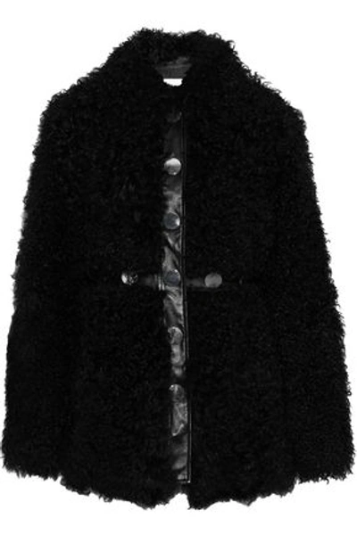 Antik Batik Woman Yanis Studded Leather-trimmed Shearling Jacket Black