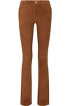 J BRAND J BRAND WOMAN BRYA SUEDE BOOTCUT PANTS LIGHT BROWN,3074457345616867609