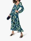BORGO DE NOR BORGO DE NOR ANNABELLA LEOPARD ORCHID PRINT MIDI DRESS,R19ANNABELLA13410680