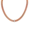 ALOR Kai 18K White Gold, Rose-Tone Stainless Steel & Diamond Necklace