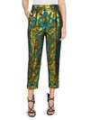 DOLCE & GABBANA Jacquard Metallic Floral Cropped Pants