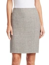 AKRIS Linen & Wool Pencil Skirt