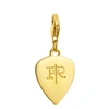 True Rocks 18ct Gold Plated Plectrum Charm In Plectrum