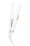 T3 Singlepass Compact Travel Styling Flat Iron With Cap (white & Rose Gold)