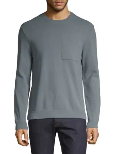 Valentino Classic Pocket Sweater In Light Blue