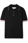 MARNI WOOL-BLEND BOUCLÉ POLO SHIRT