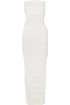 RICK OWENS STRAPLESS TEXTURED COTTON-BLEND CREPE GOWN