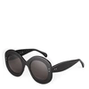 ALAÏA BLACK ROUND ACETATE SUNGLASSES,AA0003S005-M