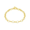 True Rocks Belcher Charm Bracelet Cast In Sterling & 18 Carat Gold Plated In Charm