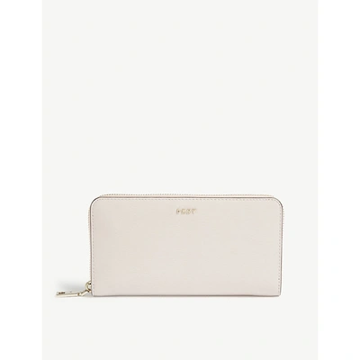 Dkny Bryant Textured Leather Zip-around Wallet In Iconic Blush
