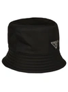 PRADA PRADA LOGO BUCKET HAT