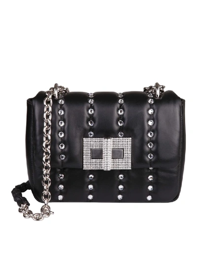 Tom Ford Natalia Small Crystal-embellished Quilted Leather Shoulder Bag In Black