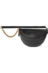 BALENCIAGA SOUVENIR XS AJ TEXTURED-LEATHER BELT BAG