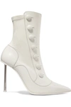 ALEXANDER MCQUEEN EMBELLISHED LEATHER ANKLE BOOTS