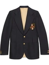 GUCCI WOOL JACKET WITH PATCHES