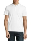Michael Kors Cotton Blend Terry Polo Shirt In White