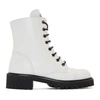 GIUSEPPE ZANOTTI GIUSEPPE ZANOTTI WHITE BIREL COMBAT BOOTS