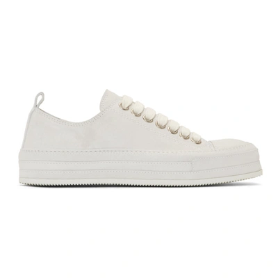 Ann Demeulemeester Platform Sole Low-top Sneakers In White
