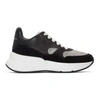 ALEXANDER MCQUEEN ALEXANDER MCQUEEN GREY AND BLACK OVERSIZED RUNNER SNEAKERS