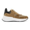 ALEXANDER MCQUEEN ALEXANDER MCQUEEN TAN AND BLACK OVERSIZED RUNNER SNEAKERS