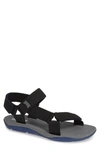 Camper Match Sandal In Black Fabric