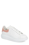Alexander Mcqueen Oversize Low Top Sneaker In White/ Carnation Pink