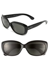 Ray Ban Jackie Polarized 58mm Sunglasses In Black/ Grey Polarized