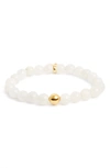 Dean Davidson Sphere Semiprecious Stone Elastic Bracelet In Moonstone