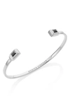 Monica Vinader Baja Deco Wrist Cuff In Black Onyx
